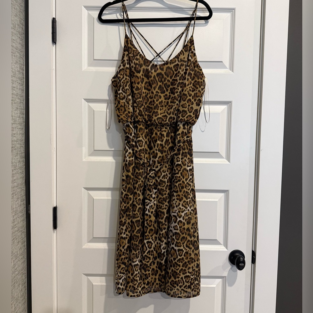 Maurices Leopard Print Spaghetti Strap Dress